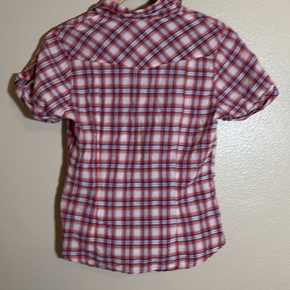 TwentyOne Plaid Button Up Tee Shirt - Picture 5 of 5